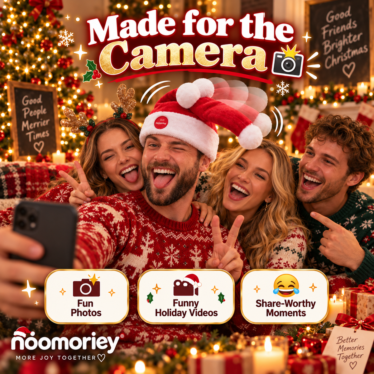 ๐
Wiggle & Laugh Moving Santa Hat โ The Christmas Party Hat Everyone Notices