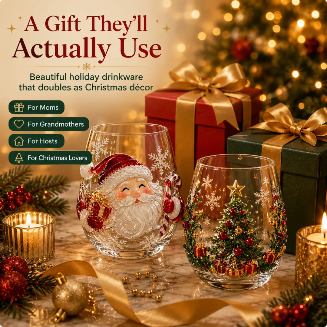 đMagical Christmas Glass Cup Gift Collectionâ¨& Free Shipping