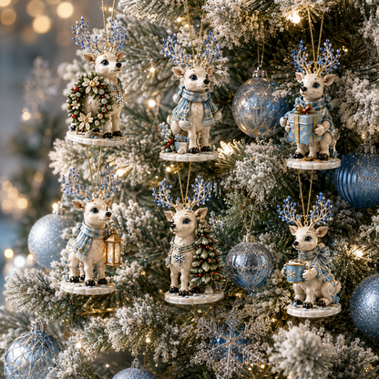 ✨24-Day Christmas Countdown Advent Calendar –Snowy Reindeer Ornament