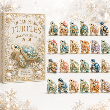 Sea Turtle 24-Day Advent Calendar – Ocean Collectible Figurine Christmas Gift