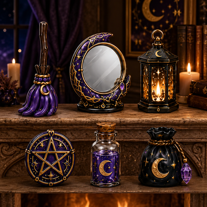 Crystal Witch Advent Calendar 2026 – 24 Days of Magical Crystal Miniatures, Mystical Witchy Collectibles & Enchanting Gifts for Fantasy Lovers