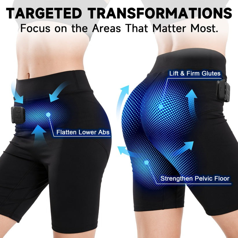 3-Zone EMS Toning Shorts: Targeted Abdomen, Glutes & Pelvic Floor Support