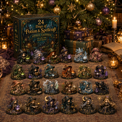 🧙‍♀️ 24 Days of Witchy Magic – 2026 Potion & Spellcraft Advent Calendar with 24 Enchanted Collectible Witch Figurines & Daily Surprises