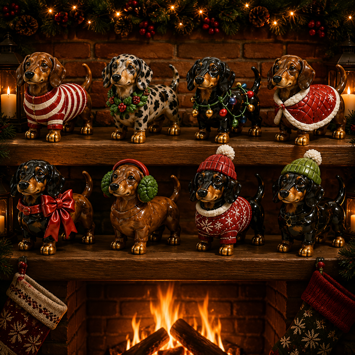 24-Day Dachshund Advent Calendar | Collectible Dog Figurine Christmas Countdown