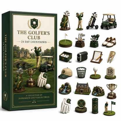Golf 24-Day Advent Calendar – Collectible Miniature Christmas Countdown Gift for Golf Lovers