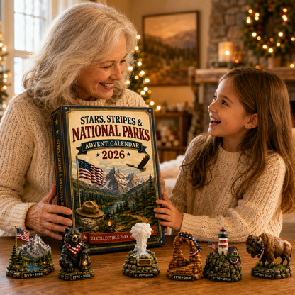 National Parks Adventure Advent Calendar 2026 – 24 Days of American Wilderness, Collector-Grade Miniature Keepsakes,