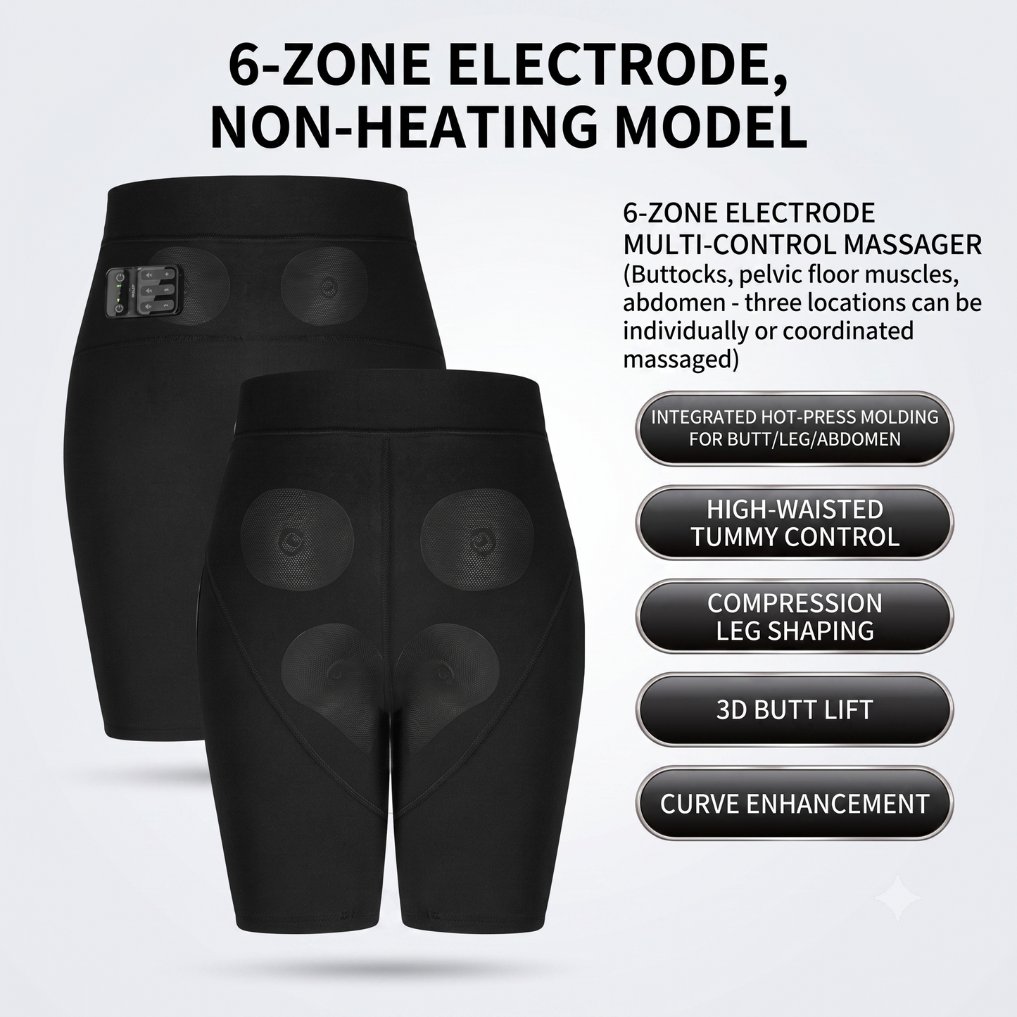 3-Zone EMS Toning Shorts: Targeted Abdomen, Glutes & Pelvic Floor Support