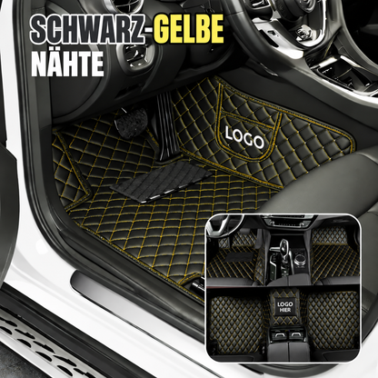 Elvie 2026 Premium 5-lagige maßgefertigte Leder-Fußmatten für Autos