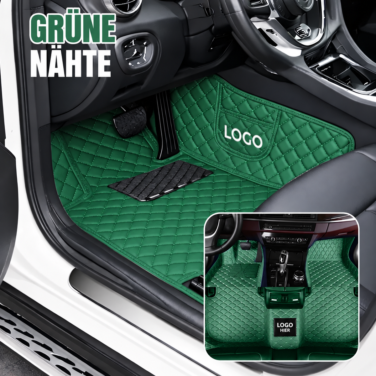 Elvie 2026 Premium 5-lagige maßgefertigte Leder-Fußmatten für Autos