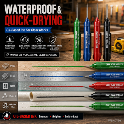 🛠️ Extra-Long Construction Marker – Reach Tight Spots Easily