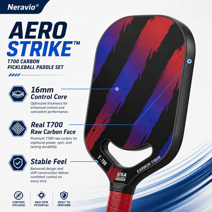 AeroStrike™ 16MM T700 Carbon Pickleball Paddle
