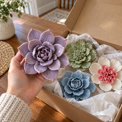 Bloomora 3D Ceramic Wall Flowers – Sculptural Floral Wall Décor