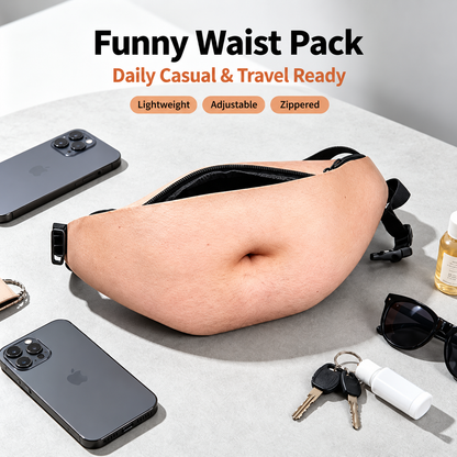 😂 Hilarious Fake Beer Belly Fanny Pack - The Ultimate Gag Gift & Prank Waist Bag 🍺