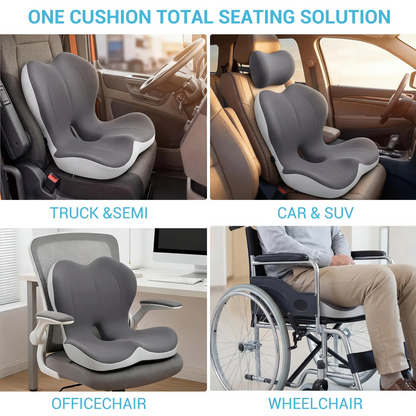 Monizes™ ErgoNest – Integrated Memory Foam Seat & Lumbar Support Cushion