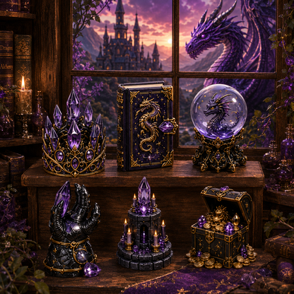 Crystal Dragon Alchemy Halloween Countdown Collection – 24 Nights of Dragons, Crystal Eggs & Magical Potion Miniatures for Fantasy Collectors