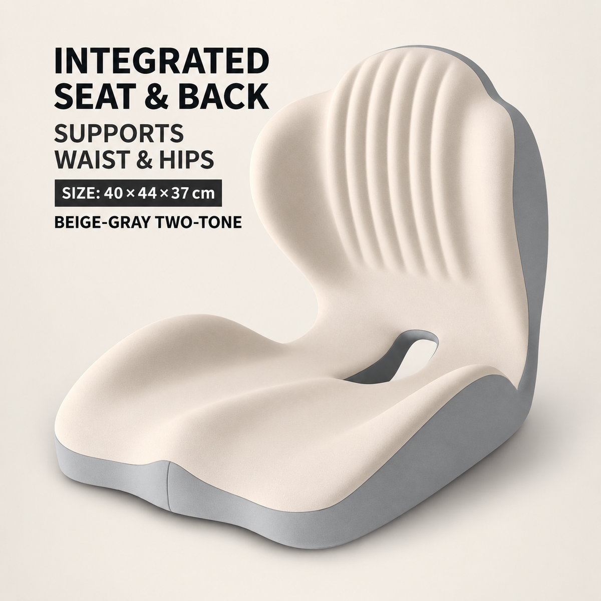 Monizes™ ErgoNest – Integrated Memory Foam Seat & Lumbar Support Cushion