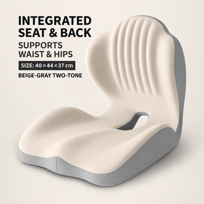 Monizes™ ErgoNest – Integrated Memory Foam Seat & Lumbar Support Cushion