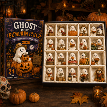 Ghost in the Pumpkin Patch Advent Calendar 2026 – 24 Unique Halloween Ghost Miniatures,