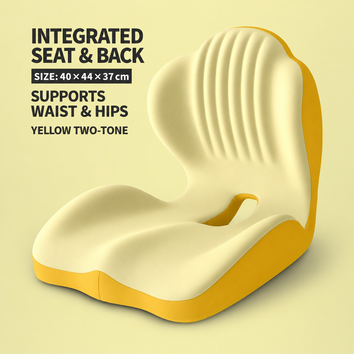 Monizes™ ErgoNest – Integrated Memory Foam Seat & Lumbar Support Cushion