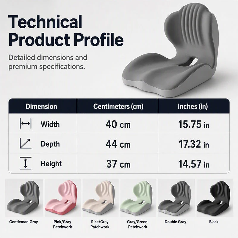 Monizes™ ErgoNest – Integrated Memory Foam Seat & Lumbar Support Cushion