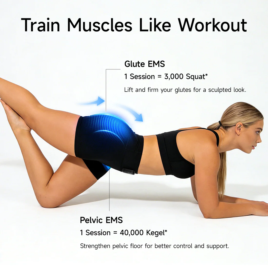 3-Zone EMS Toning Shorts: Targeted Abdomen, Glutes & Pelvic Floor Support