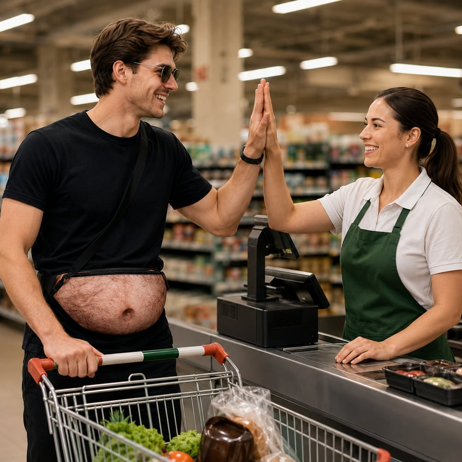 😂 Hilarious Fake Beer Belly Fanny Pack - The Ultimate Gag Gift & Prank Waist Bag 🍺