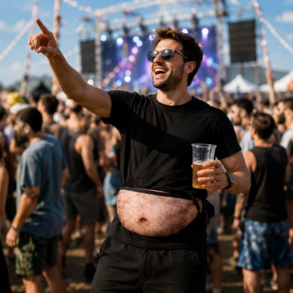 😂 Hilarious Fake Beer Belly Fanny Pack - The Ultimate Gag Gift & Prank Waist Bag 🍺