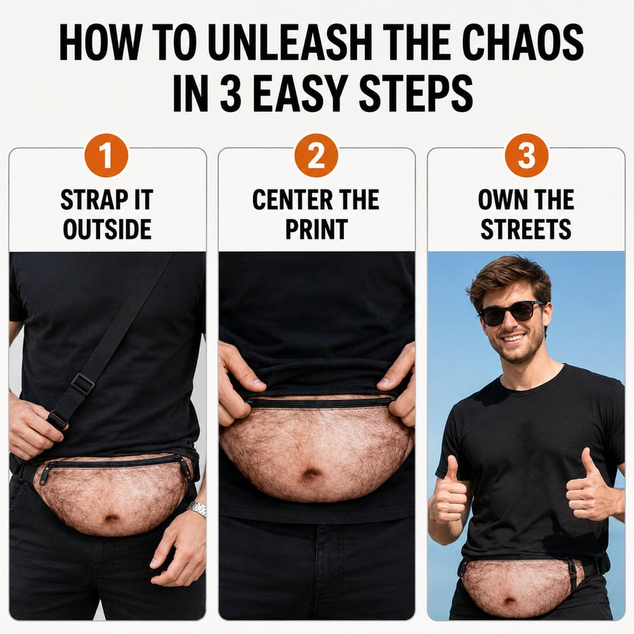 😂 Hilarious Fake Beer Belly Fanny Pack - The Ultimate Gag Gift & Prank Waist Bag 🍺