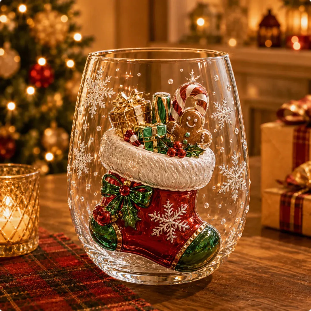 🎁Magical Christmas Glass Cup Gift Collection✨& Free Shipping
