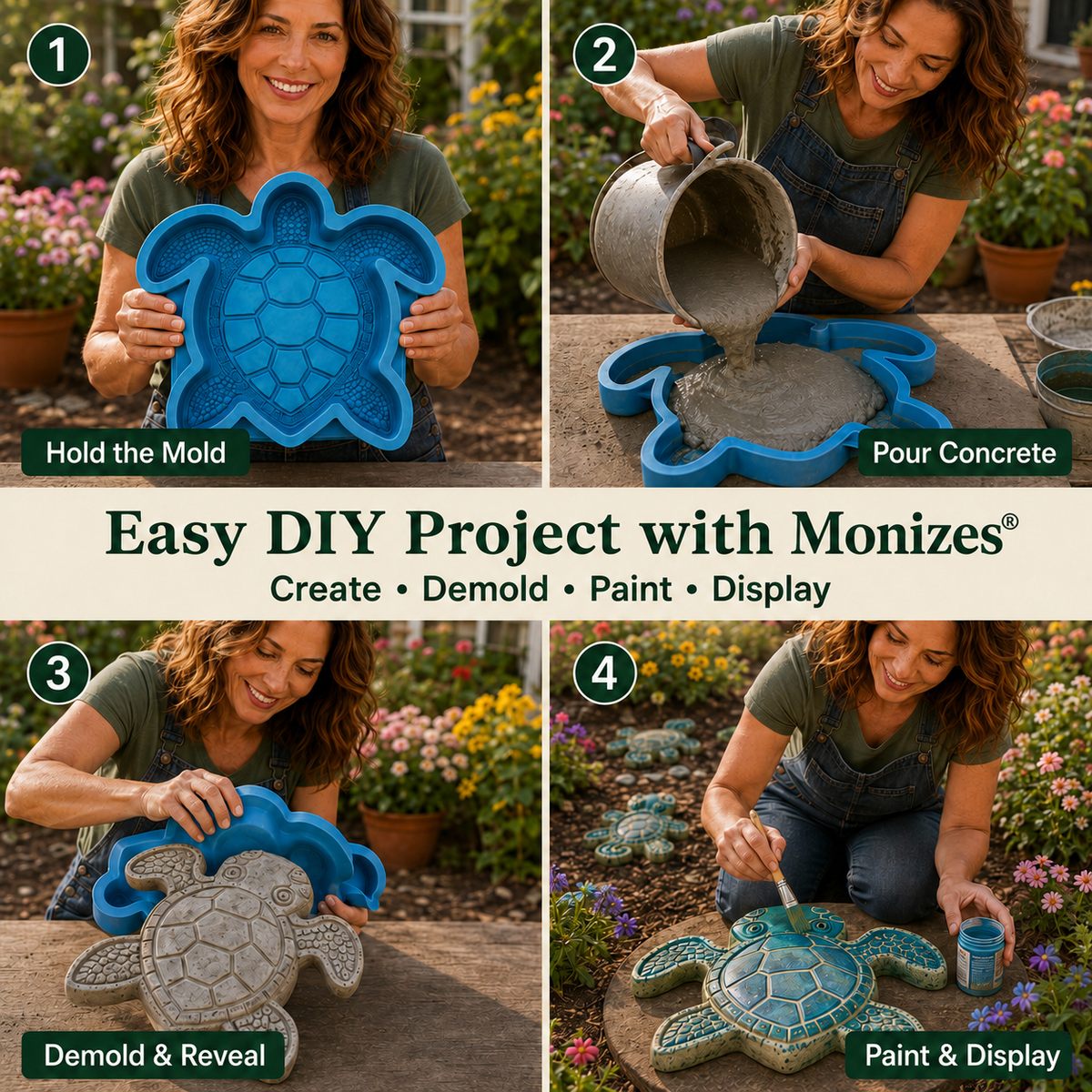 💥 LAST DAY 55% OFF - 🌊Reusable Ocean Garden Art Mold – DIY Stepping Stones